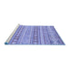 Sideview of Machine Washable Abstract Blue Modern Rug, wshabs2758blu