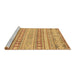 Sideview of Machine Washable Abstract Brown Modern Rug, wshabs2758brn