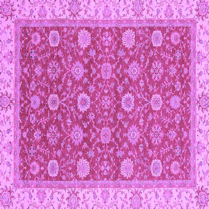 Square Machine Washable Oriental Purple Traditional Area Rugs, wshabs2759pur