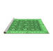 Sideview of Machine Washable Oriental Emerald Green Traditional Area Rugs, wshabs2759emgrn