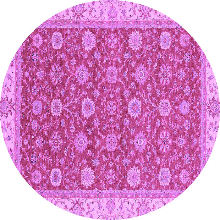 Round Oriental Purple Traditional Rug, abs2759pur