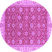 Round Oriental Purple Traditional Rug, abs2759pur