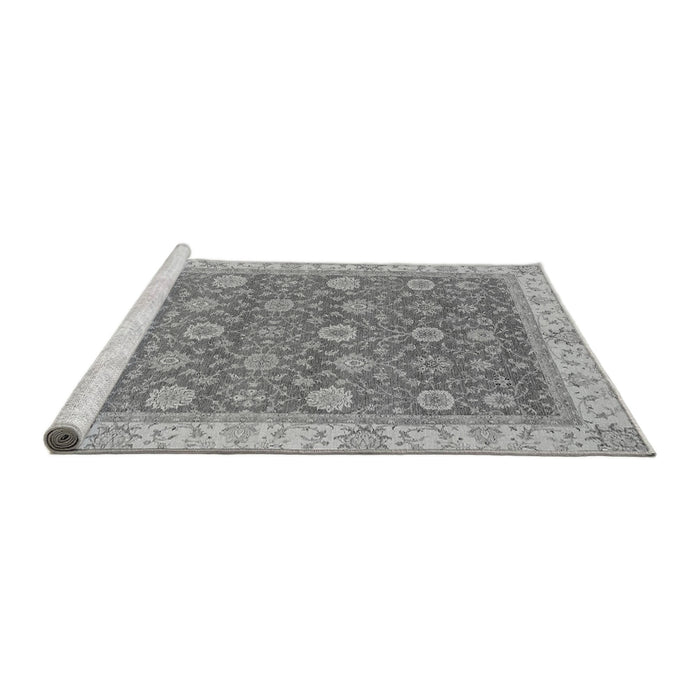 Sideview of Machine Washable Oriental Gray Traditional Rug, wshabs2759gry
