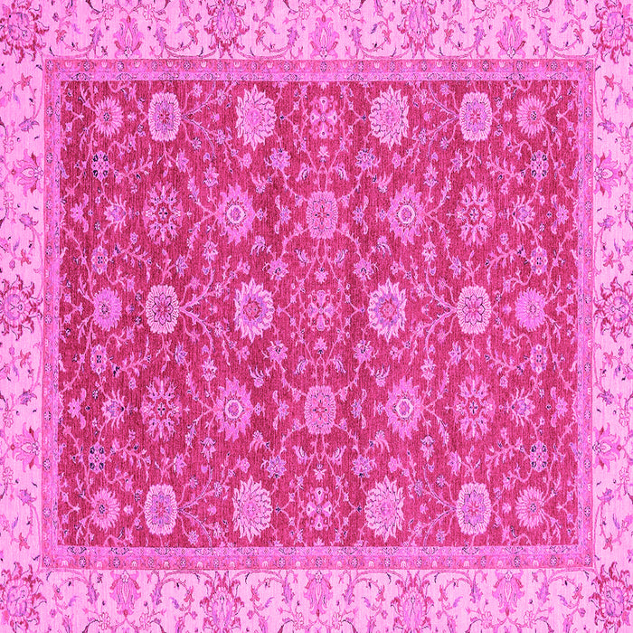Square Oriental Pink Traditional Rug, abs2759pnk