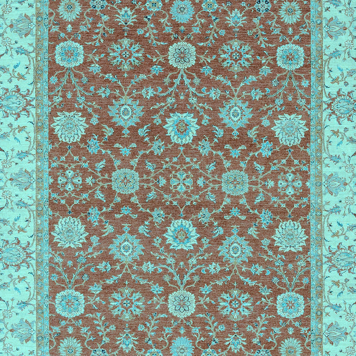 Machine Washable Oriental Light Blue Traditional Rug, wshabs2759lblu