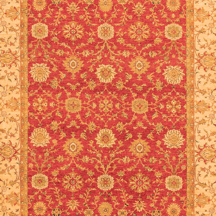 Machine Washable Oriental Orange Traditional Area Rugs, wshabs2759org