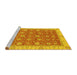 Sideview of Machine Washable Oriental Yellow Traditional Rug, wshabs2759yw