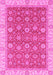 Machine Washable Oriental Pink Traditional Rug, wshabs2759pnk