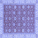 Square Oriental Blue Traditional Rug, abs2759blu