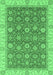 Machine Washable Oriental Emerald Green Traditional Area Rugs, wshabs2759emgrn