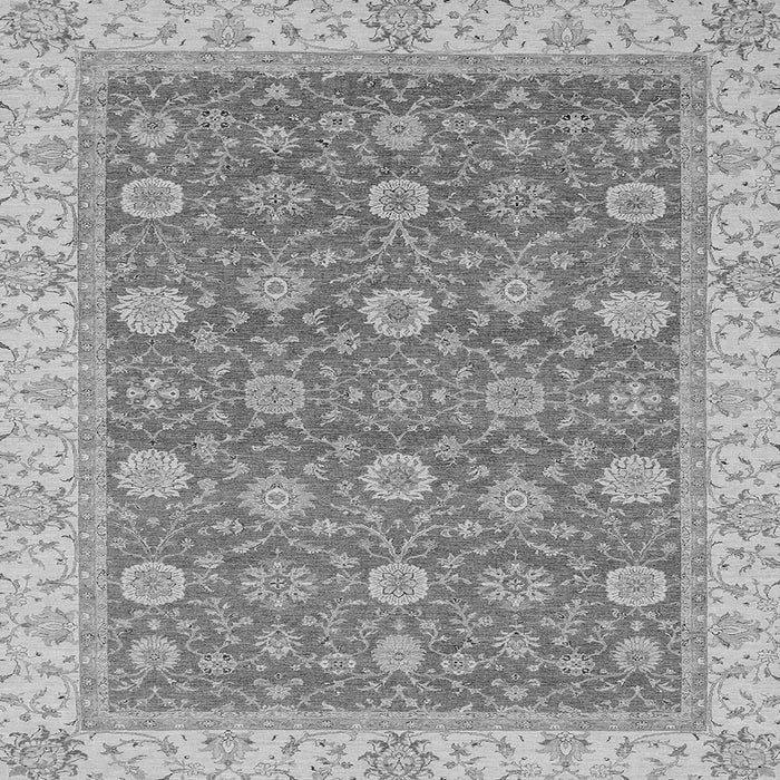 Square Machine Washable Oriental Gray Traditional Rug, wshabs2759gry