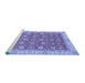 Sideview of Machine Washable Oriental Blue Traditional Rug, wshabs2759blu