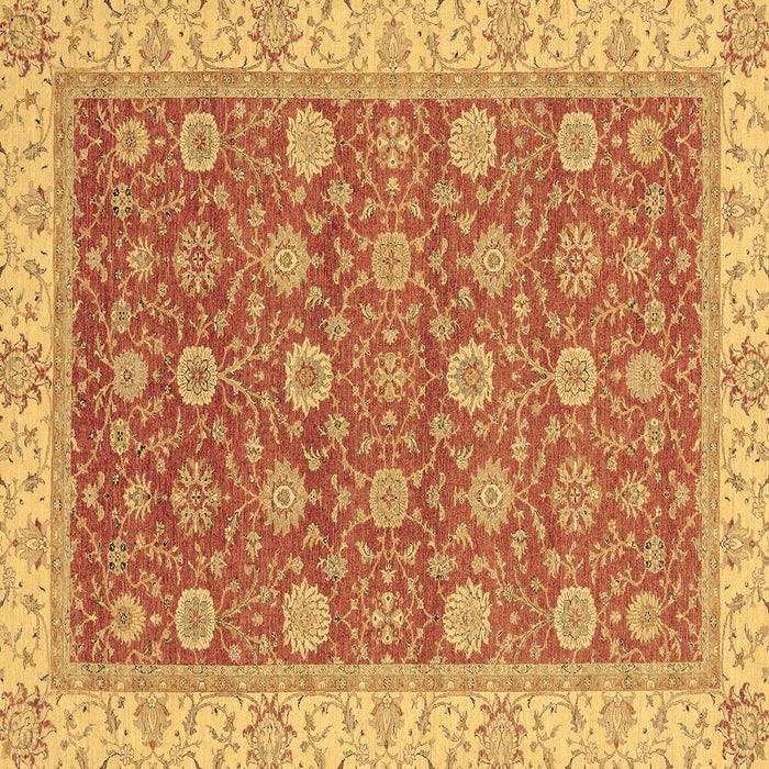 Square Oriental Brown Traditional Rug, abs2759brn
