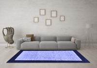 Machine Washable Oriental Blue Modern Rug, wshabs275blu