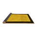 Sideview of Oriental Yellow Modern Rug, abs275yw