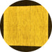 Round Oriental Yellow Modern Rug, abs275yw