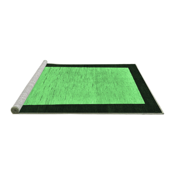 Sideview of Machine Washable Oriental Emerald Green Modern Area Rugs, wshabs275emgrn