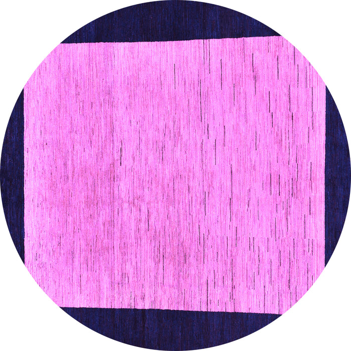 Round Machine Washable Oriental Purple Modern Area Rugs, wshabs275pur