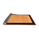 Sideview of Oriental Orange Modern Rug, abs275org