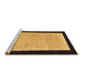 Sideview of Machine Washable Oriental Brown Modern Rug, wshabs275brn