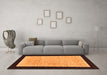 Machine Washable Oriental Orange Modern Area Rugs in a Living Room, wshabs275org