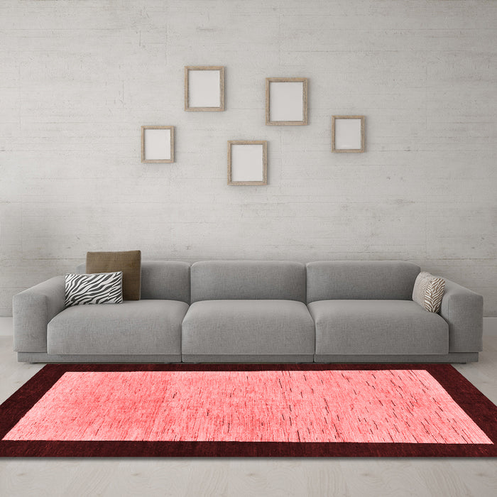 Modern Red Washable Rugs