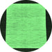 Round Oriental Emerald Green Modern Rug, abs275emgrn