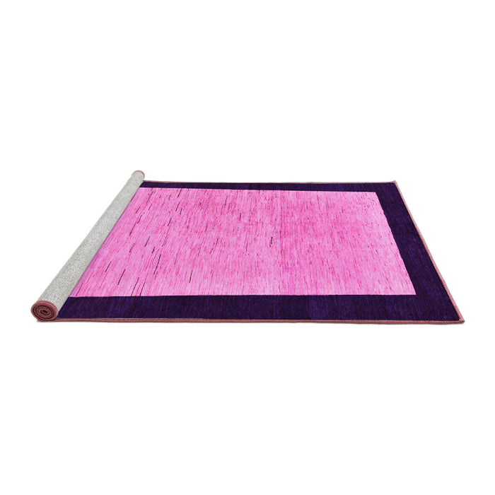 Sideview of Machine Washable Oriental Pink Modern Rug, wshabs275pnk