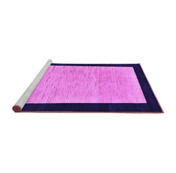 Sideview of Machine Washable Oriental Purple Modern Area Rugs, wshabs275pur