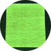 Round Oriental Green Modern Rug, abs275grn