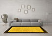 Machine Washable Oriental Yellow Modern Rug in a Living Room, wshabs275yw