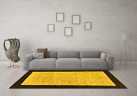 Machine Washable Oriental Yellow Modern Rug, wshabs275yw