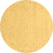 Round Abstract Brown Modern Rug, abs2760brn