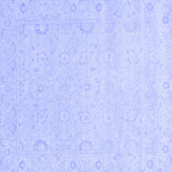 Square Abstract Blue Modern Rug, abs2760blu