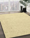 Machine Washable Abstract Brown Gold Rug in a Family Room, wshabs2760