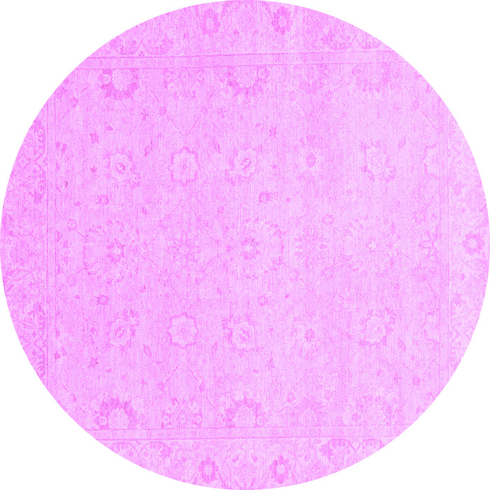 Round Abstract Purple Modern Rug, abs2760pur