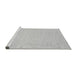 Sideview of Machine Washable Abstract Gray Modern Rug, wshabs2760gry