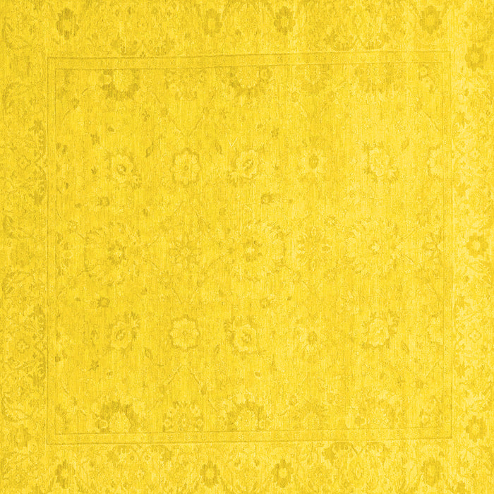Square Abstract Yellow Modern Rug, abs2760yw