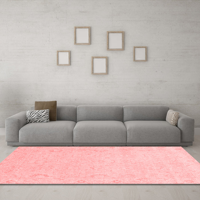 Modern Red Washable Rugs