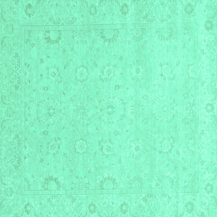 Square Machine Washable Abstract Turquoise Modern Area Rugs, wshabs2760turq