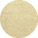 Round Abstract Brown Gold Modern Rug, abs2760