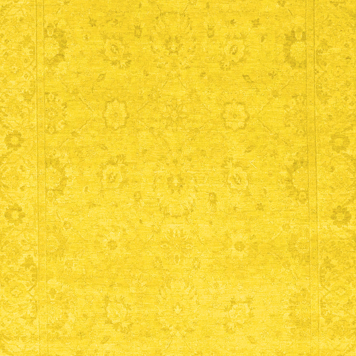 Machine Washable Abstract Yellow Modern Rug, wshabs2760yw