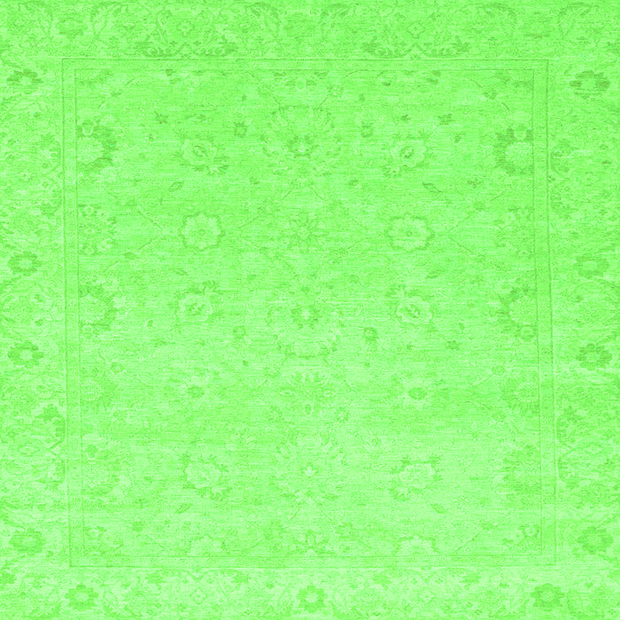 Square Machine Washable Abstract Green Modern Area Rugs, wshabs2760grn