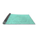 Sideview of Abstract Light Blue Modern Rug, abs2760lblu