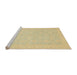 Sideview of Machine Washable Abstract Metallic Gold Rug, wshabs2761