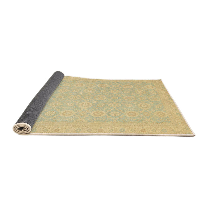 Sideview of Abstract Metallic Gold Oriental Rug, abs2761