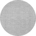 Round Oriental Gray Traditional Rug, abs2761gry