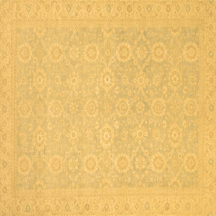 Square Machine Washable Oriental Brown Traditional Rug, wshabs2761brn