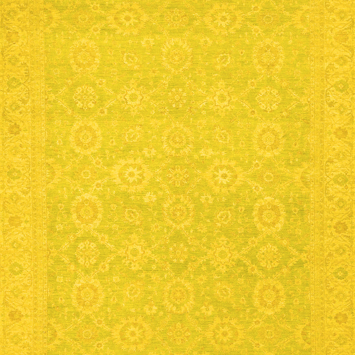Machine Washable Oriental Yellow Traditional Rug, wshabs2761yw