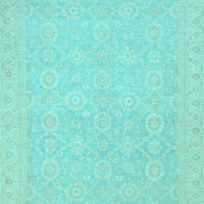 Machine Washable Oriental Light Blue Traditional Rug, wshabs2761lblu
